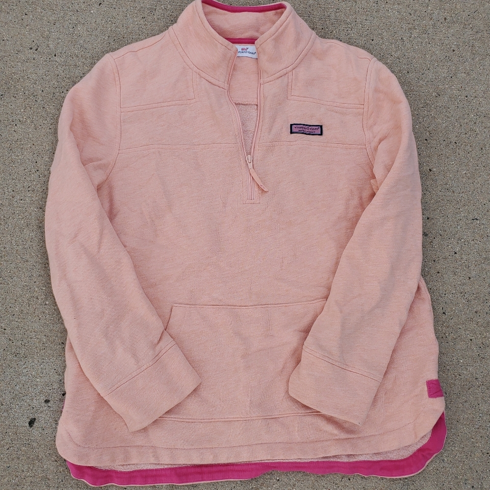 Vineyard Vines Pullover Peach and Pink Cotton Blend Size M